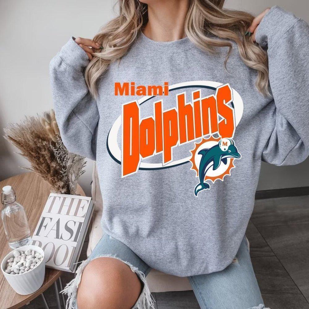 Miami Dolphins Football Retro Team Graphic Streetwear Unisex Sweatshirt